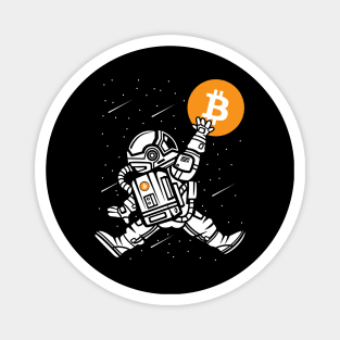 Astronaut BitCoin BTC To The Moon Crypto Token Cryptocurrency Wallet Birthday Gift For Men Women Kids Magnet